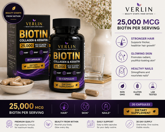 Biotin, Collagen & Keratin Hair Growth Capsules